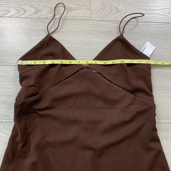 Simons Edit By Nine Irresistible Cutout Brown Bodycon Dress - Picture 11 of 11